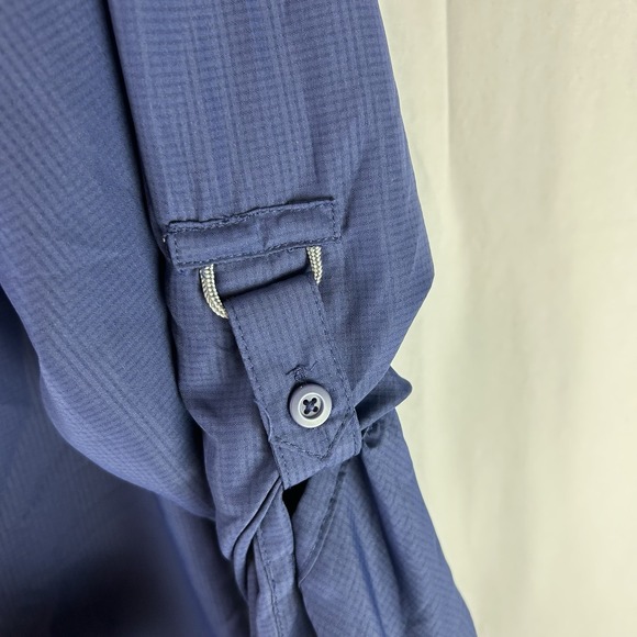 Habit‎ Shirt Mens Large Blue Performance Fishing Lightweight Roll Tab Outdoor - Picture 5 of 14